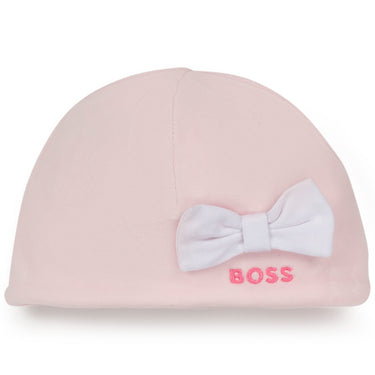 Gorro BOSS rosa para bebé niña